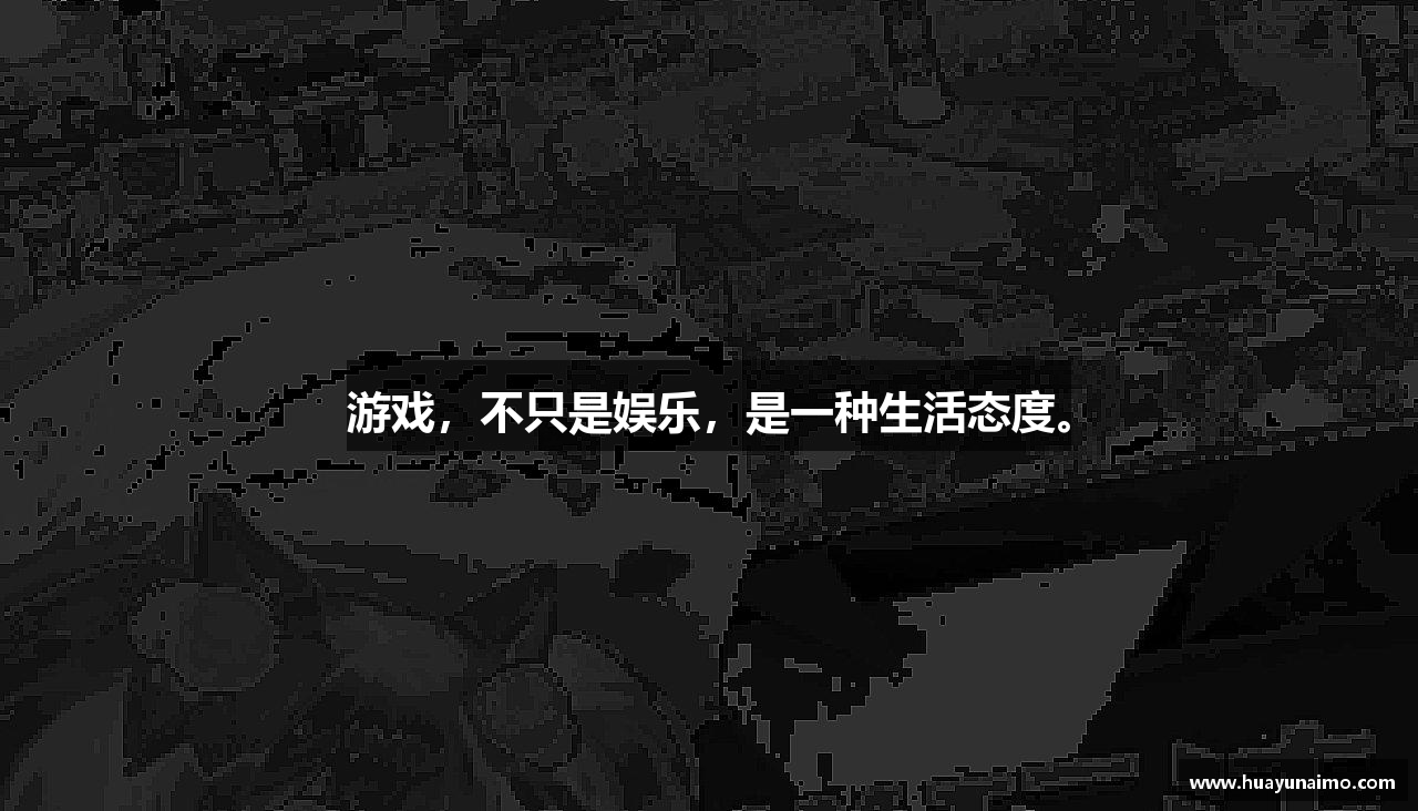 游戏，不只是娱乐，是一种生活态度。